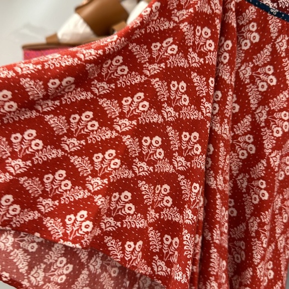 LIKELY Red & White Boho Print Tunic Dress - Size 2 - Picture 5 of 6